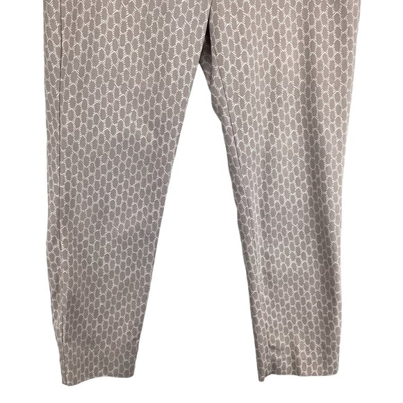 Adrianna Papell Womens Geometric Patterned Pants Size 10 Beige‎ & White Cropped - Picture 3 of 8
